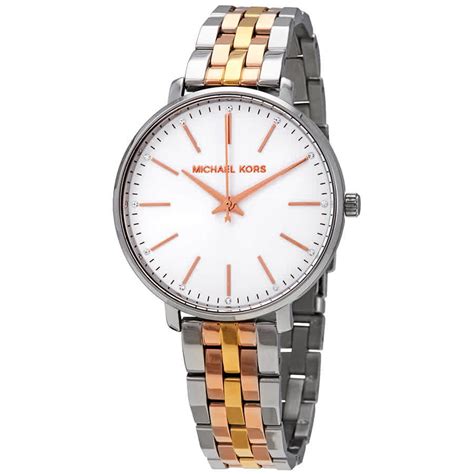 tri tone michael kors watch|mk3901.